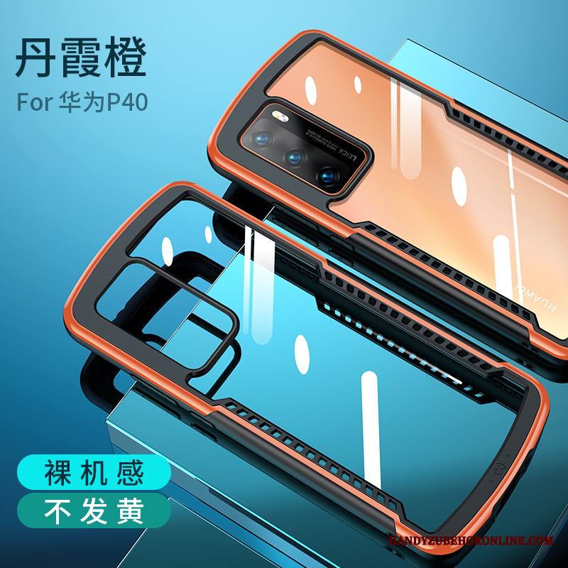 Huawei P40 Ohut Musta Murtumaton Kuori Suojaus All Inclusive Silikoni