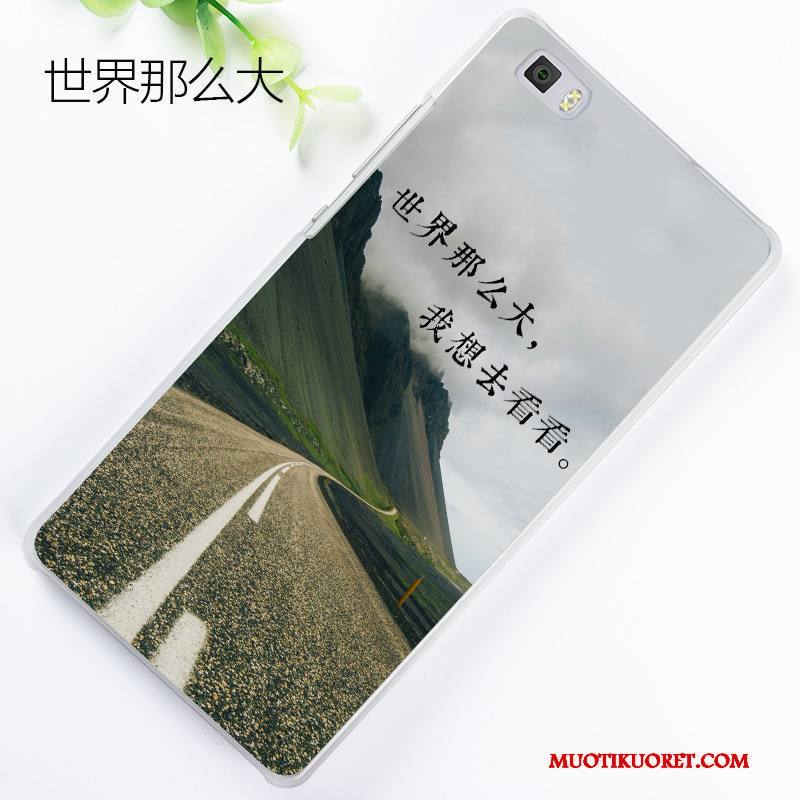 Huawei P8 Lite Kuori Puhelimen Kuoret Kohokuviointi Nuoret Kotelo Maalaus Suojaus Harmaa