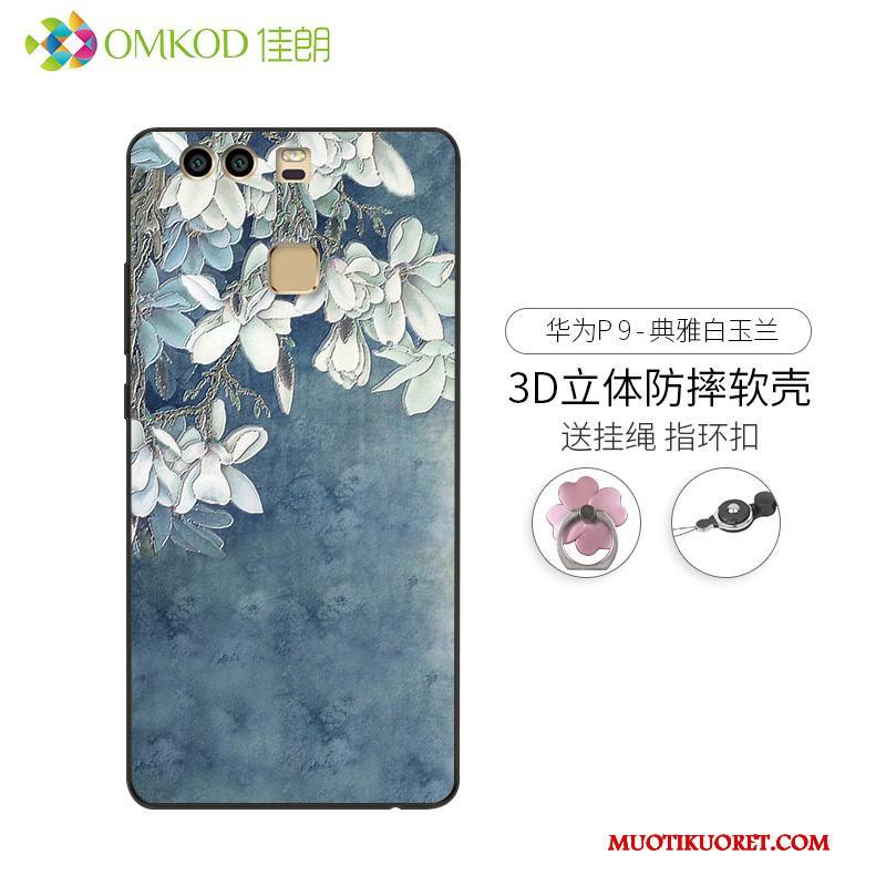 Huawei P9 Kuori Murtumaton Silikoni Kohokuviointi Pehmeä Neste Puhelimen Kuoret Kotelo