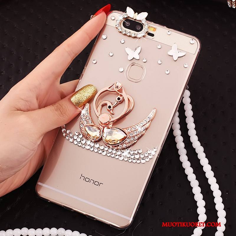 Huawei P9 Plus Kuori Silikoni Pehmeä Neste Strassi Puhelimen Kuoret Sininen Murtumaton Läpinäkyvä