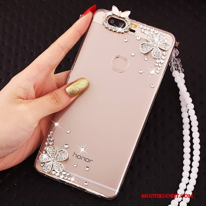 Huawei P9 Plus Kuori Silikoni Pehmeä Neste Strassi Puhelimen Kuoret Sininen Murtumaton Läpinäkyvä