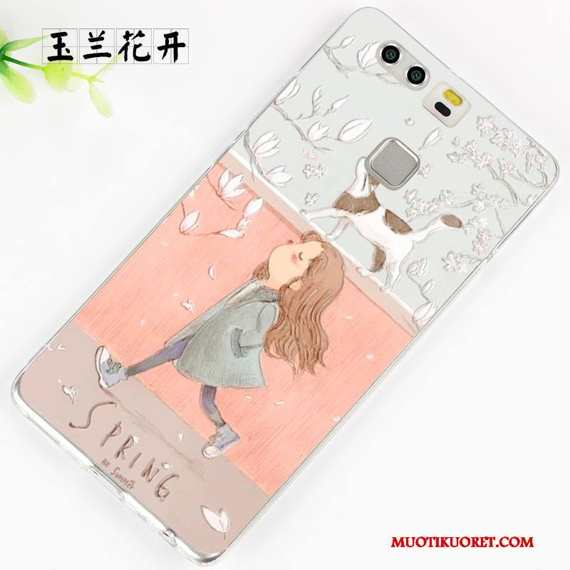 Huawei P9 Plus Kuori Suojaus Murtumaton Kotelo Persoonallisuus Violetti Pehmeä Neste Silikoni