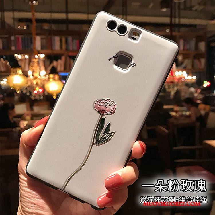 Huawei P9 Plus Pehmeä Neste Musta Puhelimen Kuoret Kuori Vihreä Tuki Kohokuviointi
