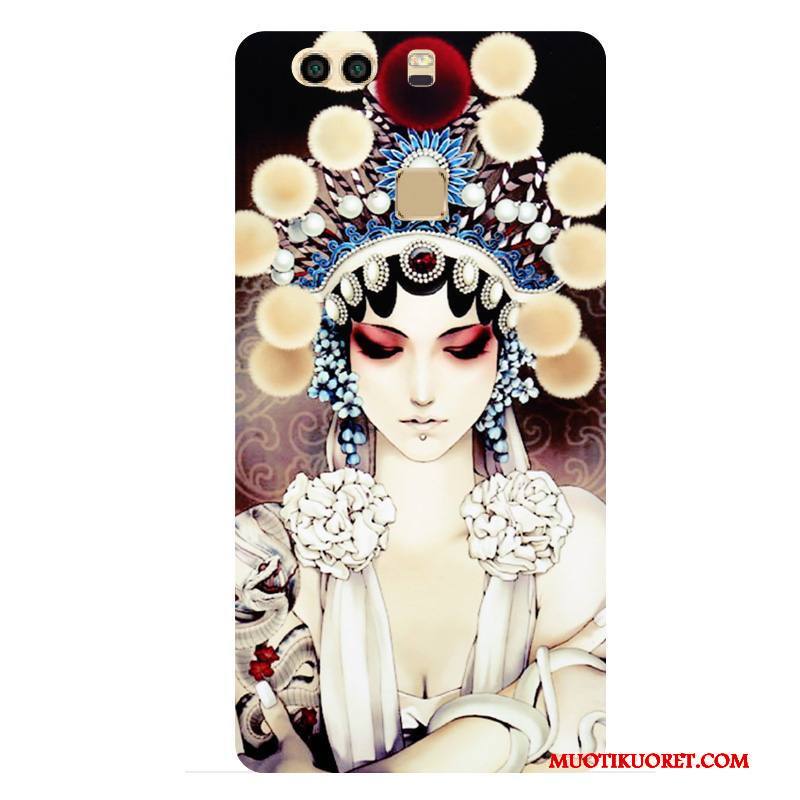 Huawei P9 Plus Tide-brändi Sininen Kova Puhelimen Kuoret Kuori Pesty Suede All Inclusive