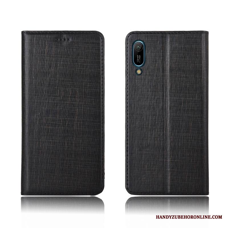 Huawei Y6 2019 Kuori Nahkakotelo Suojaus Pehmeä Neste Murtumaton Silikoni Simpukka Sininen