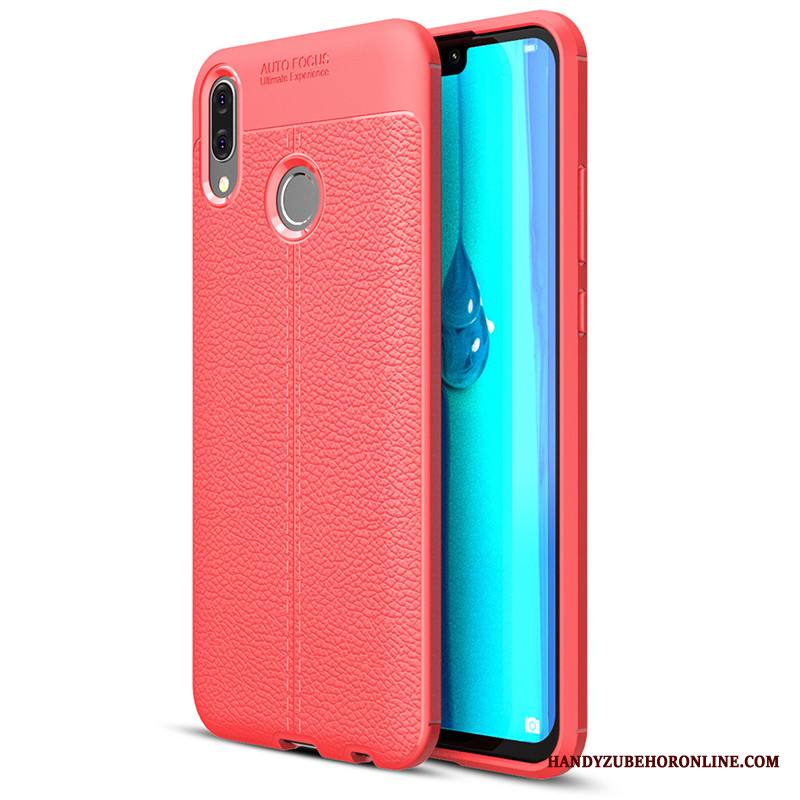 Huawei Y7 2019 Kuori Suojaus Kukkakuvio Silikoni Kotelo Pehmeä Neste Nahka All Inclusive