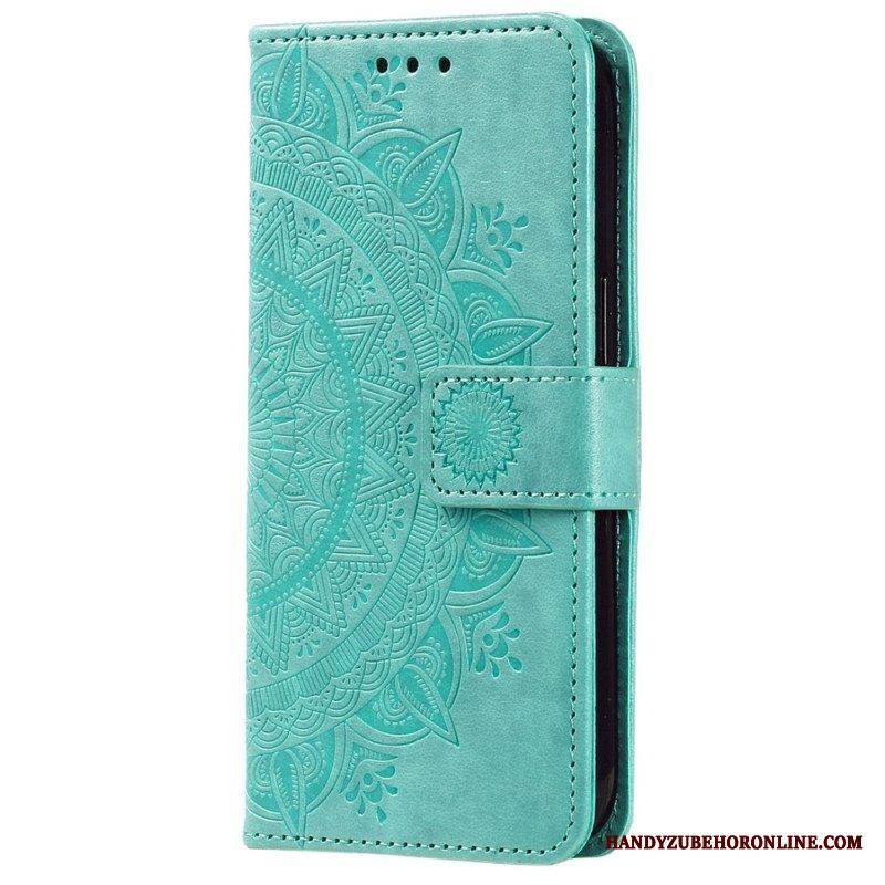 Kotelot Huawei Mate 50 Pro Mandala-aurinko Kaulanauhalla