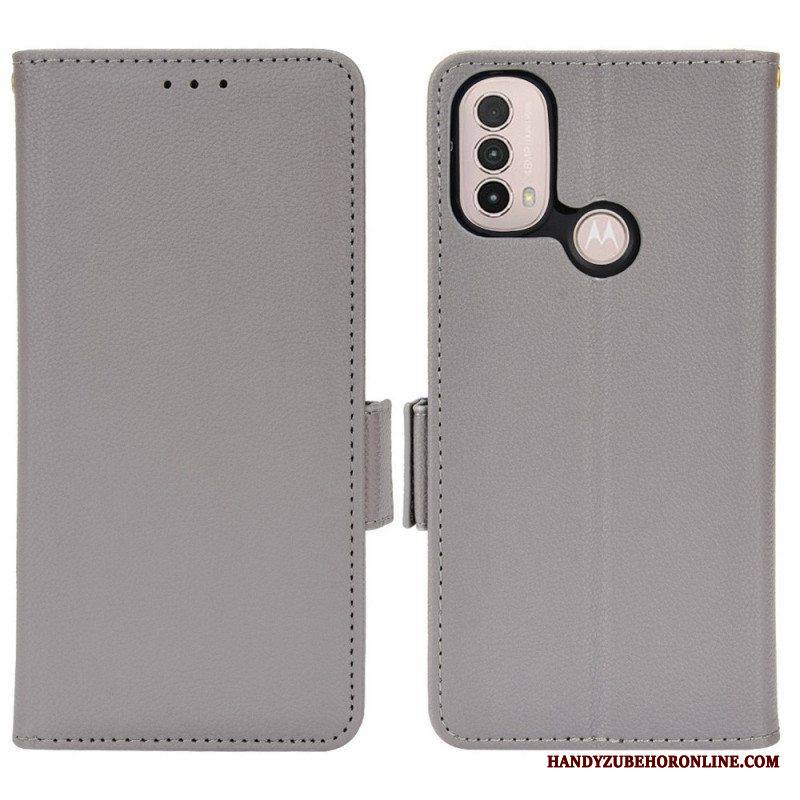 Kotelot Moto E40 / E30 / E20 Flap Double Uusia Värejä