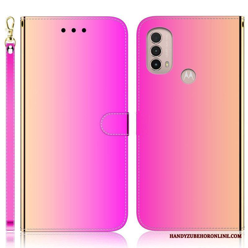 Kotelot Moto E40 / E30 / E20 Keinonahkainen Peilin Kansi