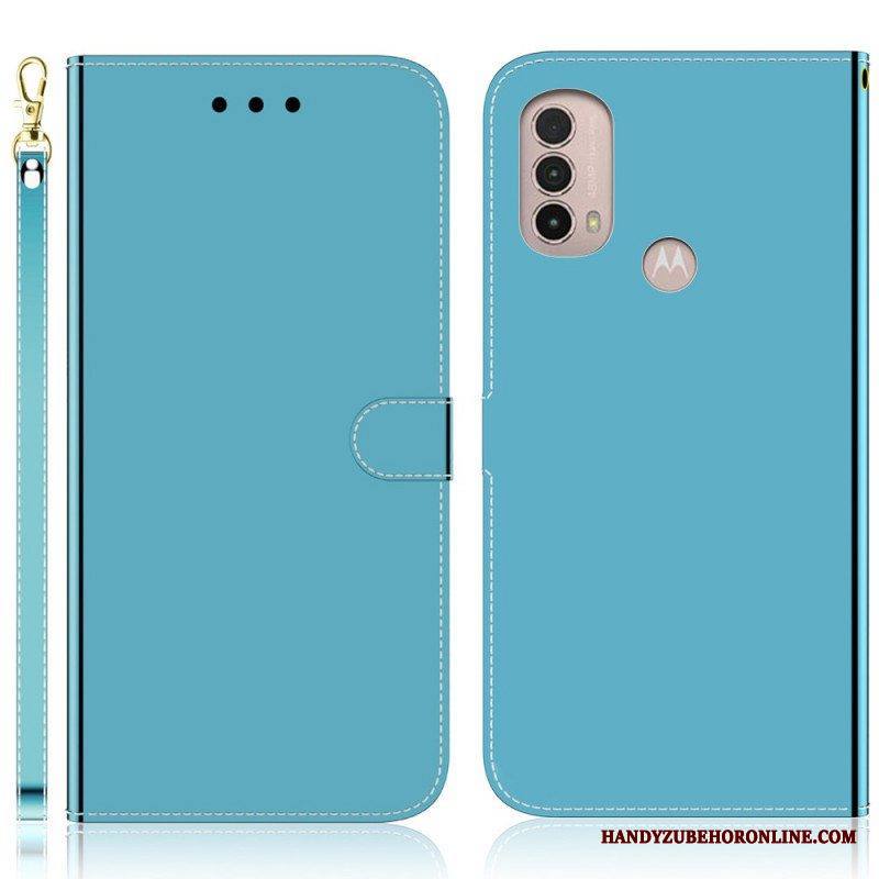 Kotelot Moto E40 / E30 / E20 Keinonahkainen Peilin Kansi