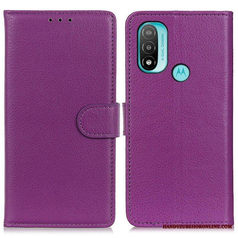 Kotelot Moto E40 / E30 / E20 Perinteisesti Litsi