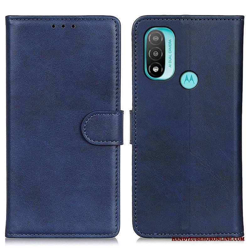 Kotelot Moto E40 / E30 / E20 Retro Mattanahkaefekti
