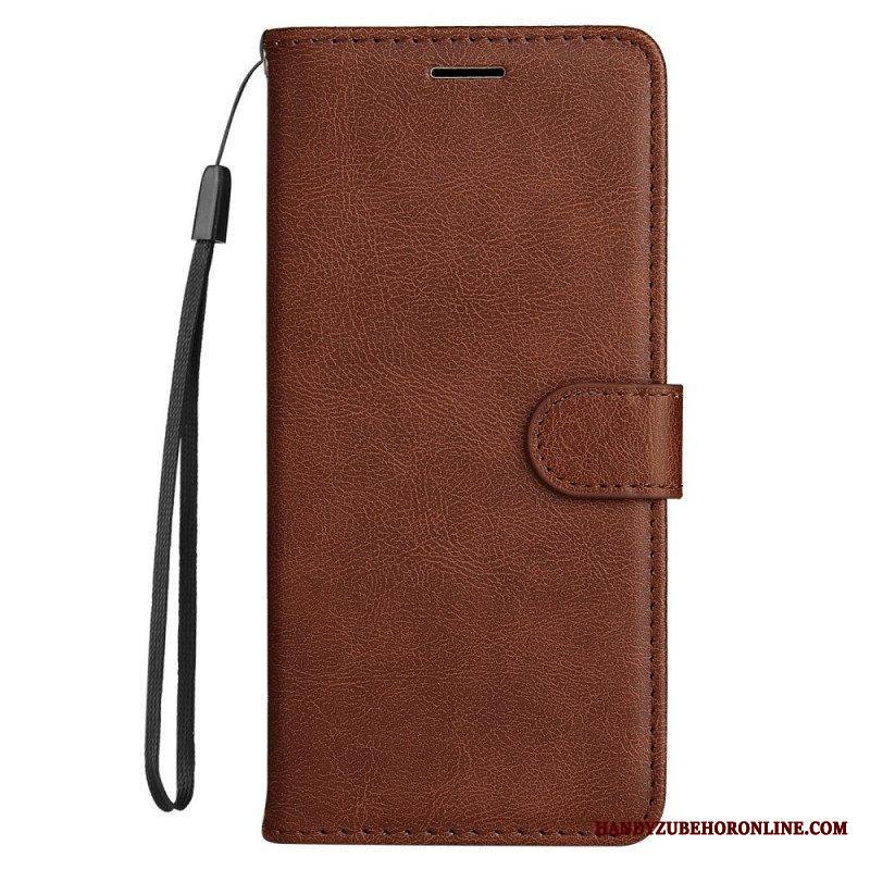 Kotelot Moto E40 / E30 / E20 Suojaketju Kuori Strappy Leather Effect