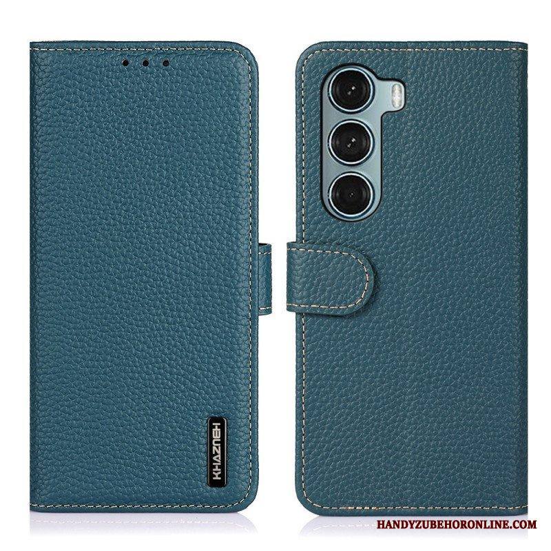 Kotelot Moto G200 5G Aitoa Nahkaa Litsi Khazneh