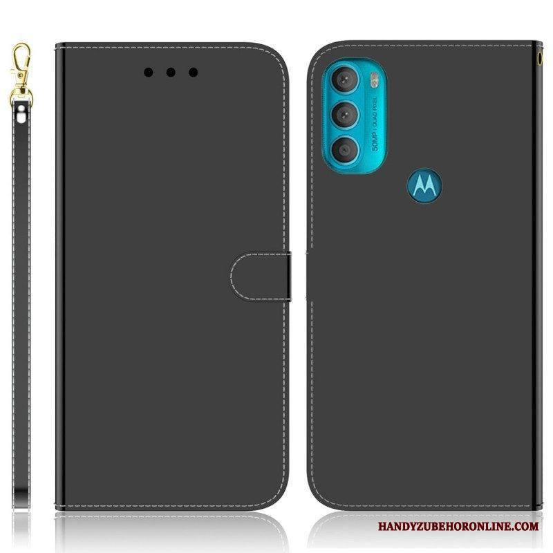 Kotelot Moto G71 5G Keinonahkainen Peilin Kansi