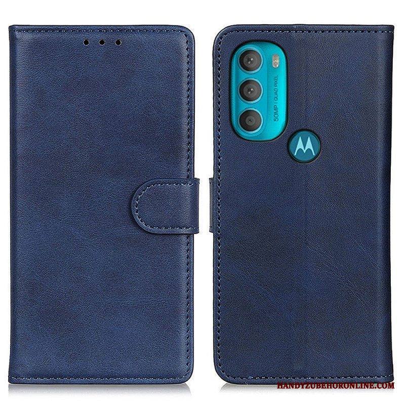 Kotelot Moto G71 5G Retro Mattanahkaefekti