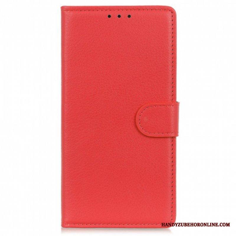 Kotelot Motorola Edge 20 Pro Perinteinen Litchi Faux Leather