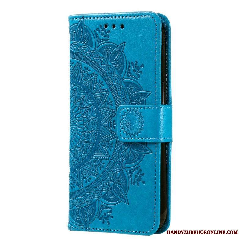 Kotelot Motorola Edge 40 Pro Mandala-aurinko Kaulanauhalla