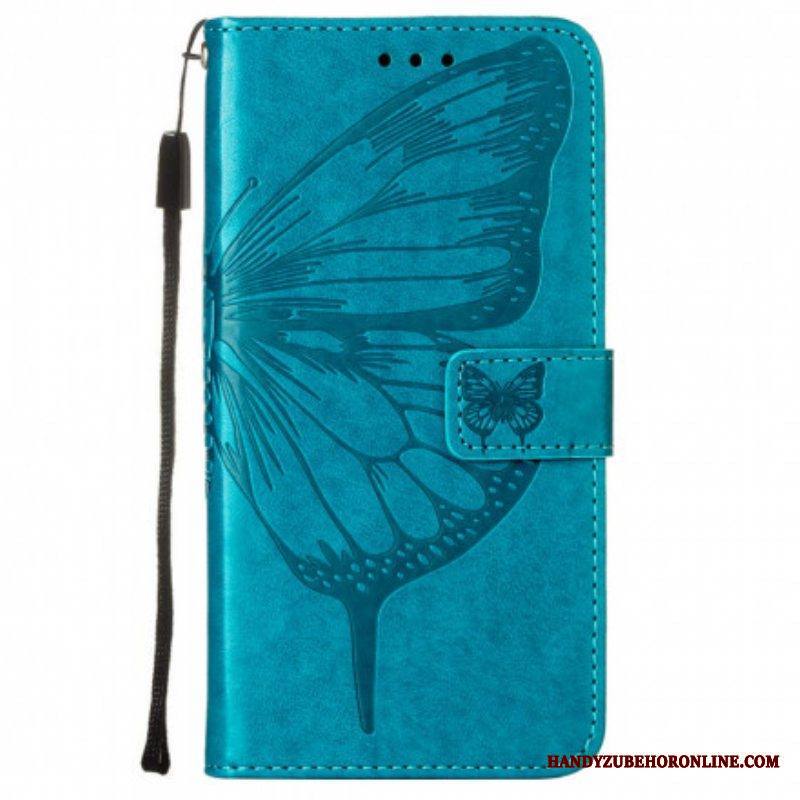 Kotelot Samsung Galaxy A52 4G / A52 5G / A52s 5G Butterfly Design Kaulanauhalla
