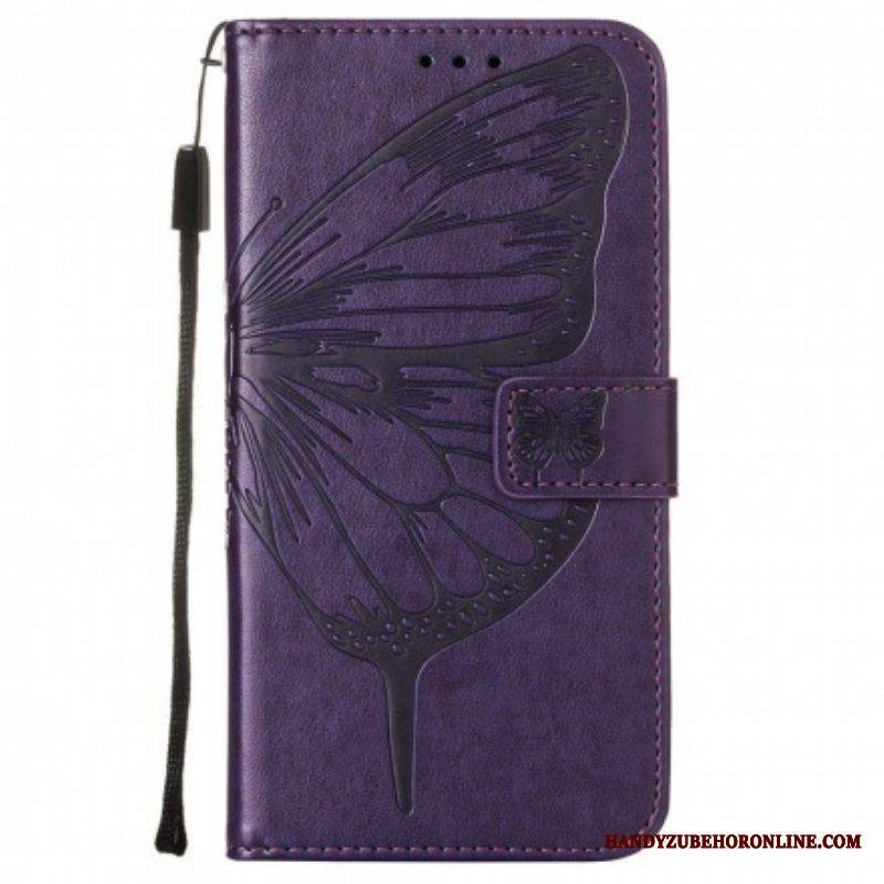 Kotelot Samsung Galaxy A52 4G / A52 5G / A52s 5G Butterfly Design Kaulanauhalla