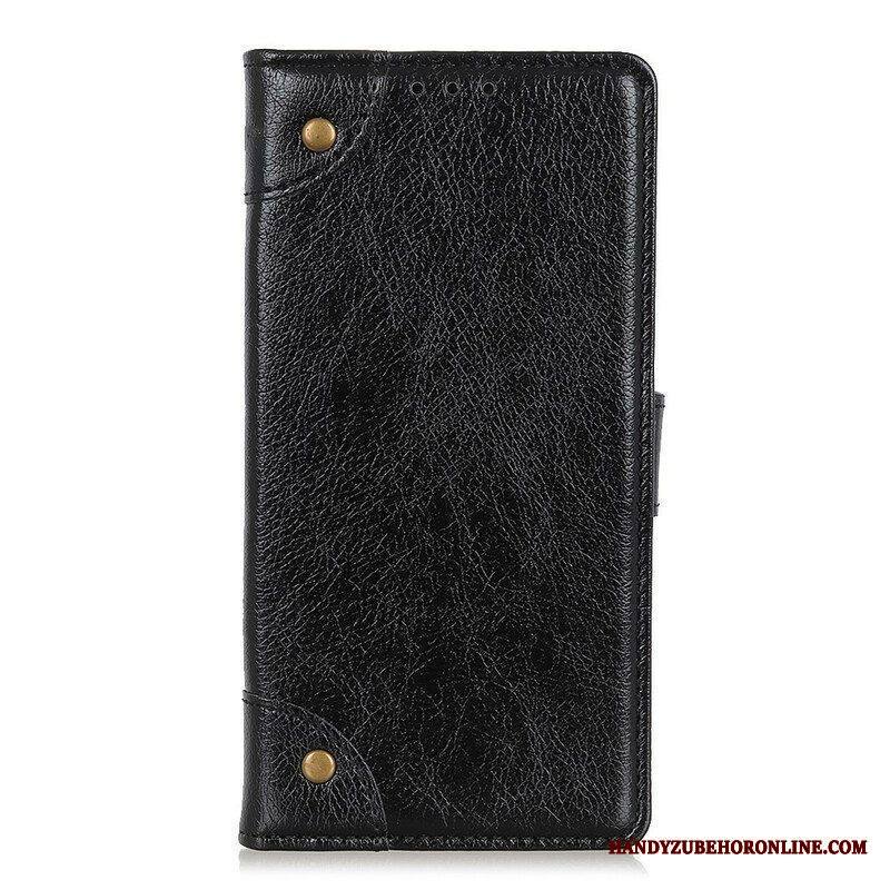 Kotelot Samsung Galaxy M12 / A12 Antiikkinen Nappan Nahkaefekti