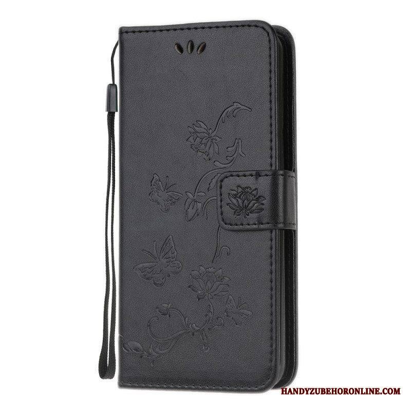 Kotelot Samsung Galaxy M32 Suojaketju Kuori Strap Kukat