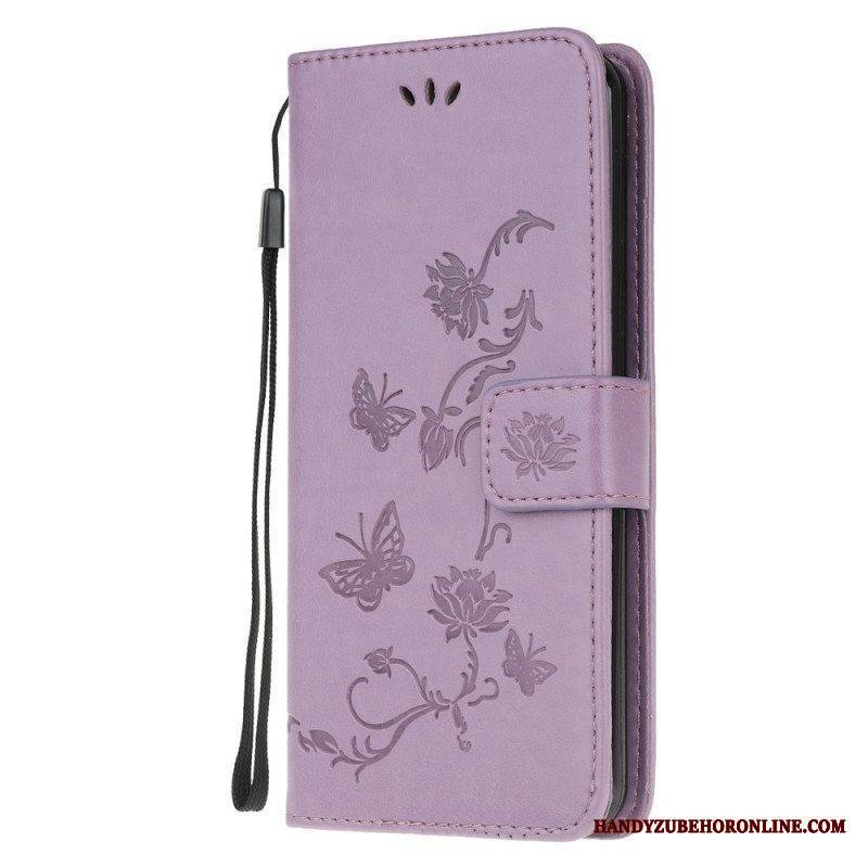 Kotelot Samsung Galaxy M32 Suojaketju Kuori Strap Kukat