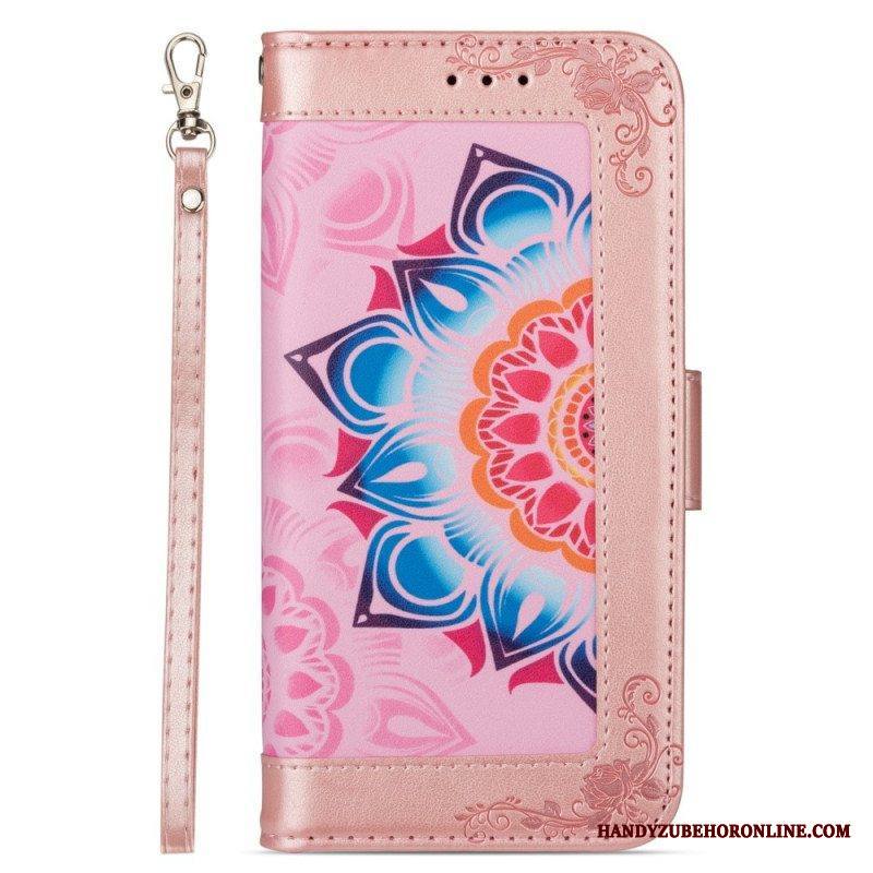 Kotelot Samsung Galaxy S22 5G Suojaketju Kuori Strappy Mandala Koristelu