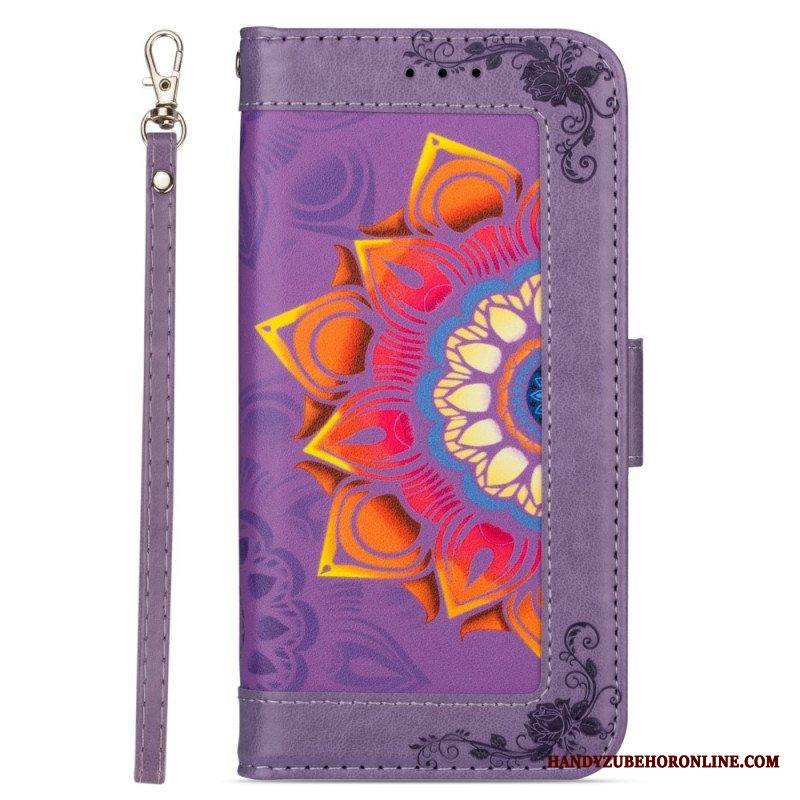 Kotelot Samsung Galaxy S22 5G Suojaketju Kuori Strappy Mandala Koristelu