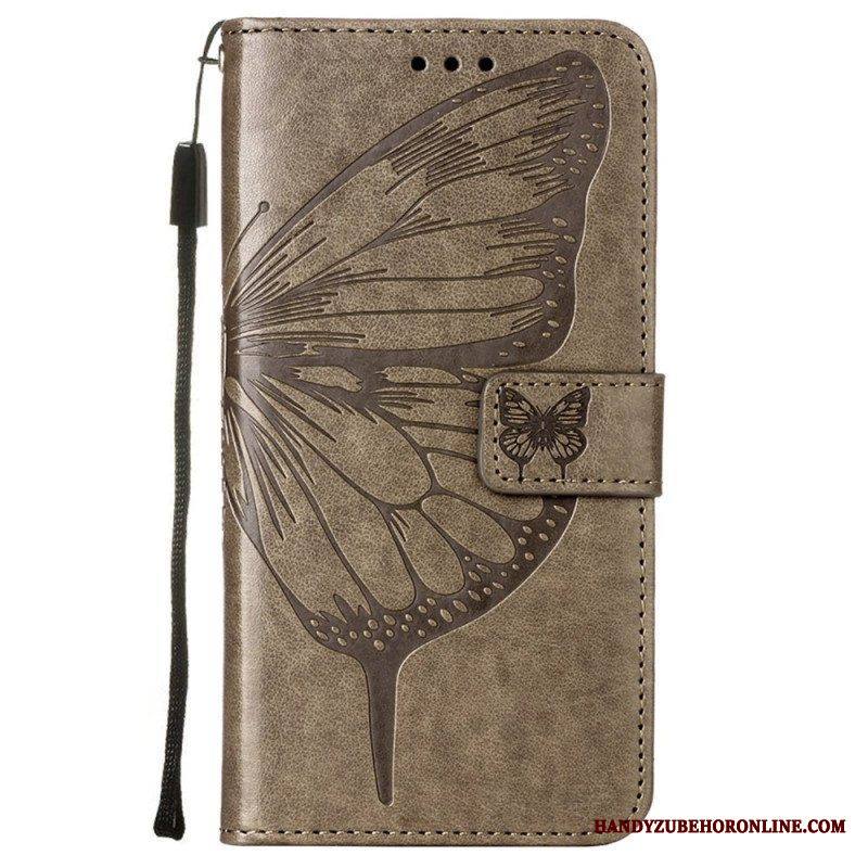 Kotelot Samsung Galaxy S23 5G Butterfly Design Kaulanauhalla