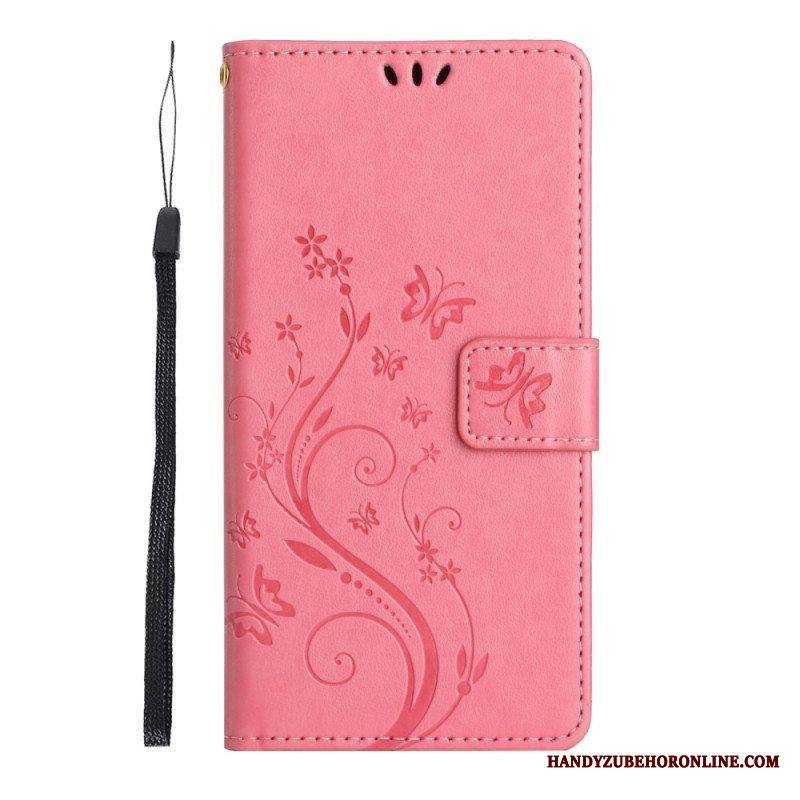Kotelot Samsung Galaxy S23 5G Suojaketju Kuori Strappy Kukka
