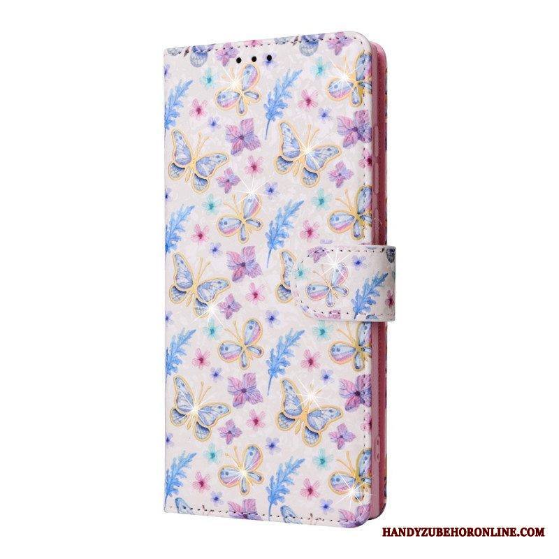 Kotelot Samsung Galaxy S23 Ultra 5G Rfid-kukat Kaulanauhalla