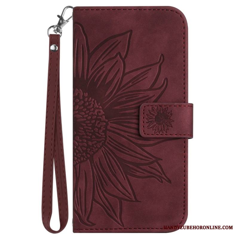 Kotelot Samsung Galaxy S25 5g Edge Auringonkukkakuvio Ja Hihna Suojakuori