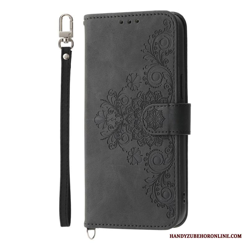 Kotelot Samsung Galaxy S25 5g Edge Kukkakuvio Ja Hihnat Suojakuori