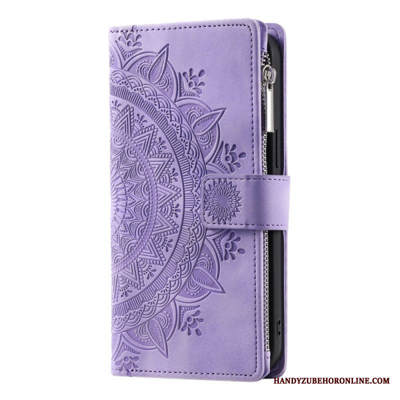 Kotelot Samsung Galaxy S25 5g Mandala-mokkanahkaefektilompakko