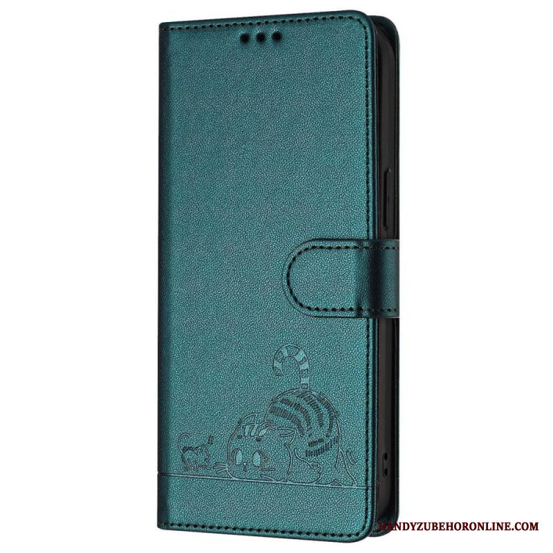 Kotelot Samsung Galaxy S25 5g Puhelinkuoret Rfid-suojattu Kissakuvio