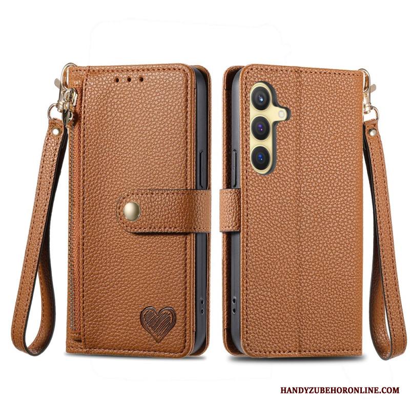 Kotelot Samsung Galaxy S25 5g Sydänkuvioinen Rfid-suojattu Suojakuori