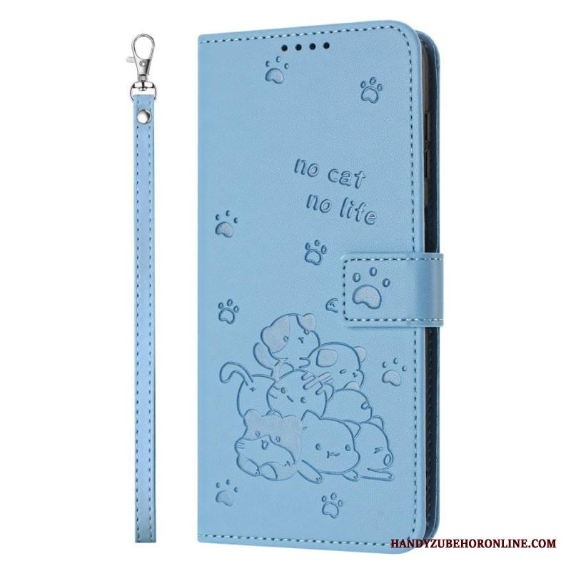 Kotelot Samsung Galaxy S25 Fe Kissakuvio Hihnalla