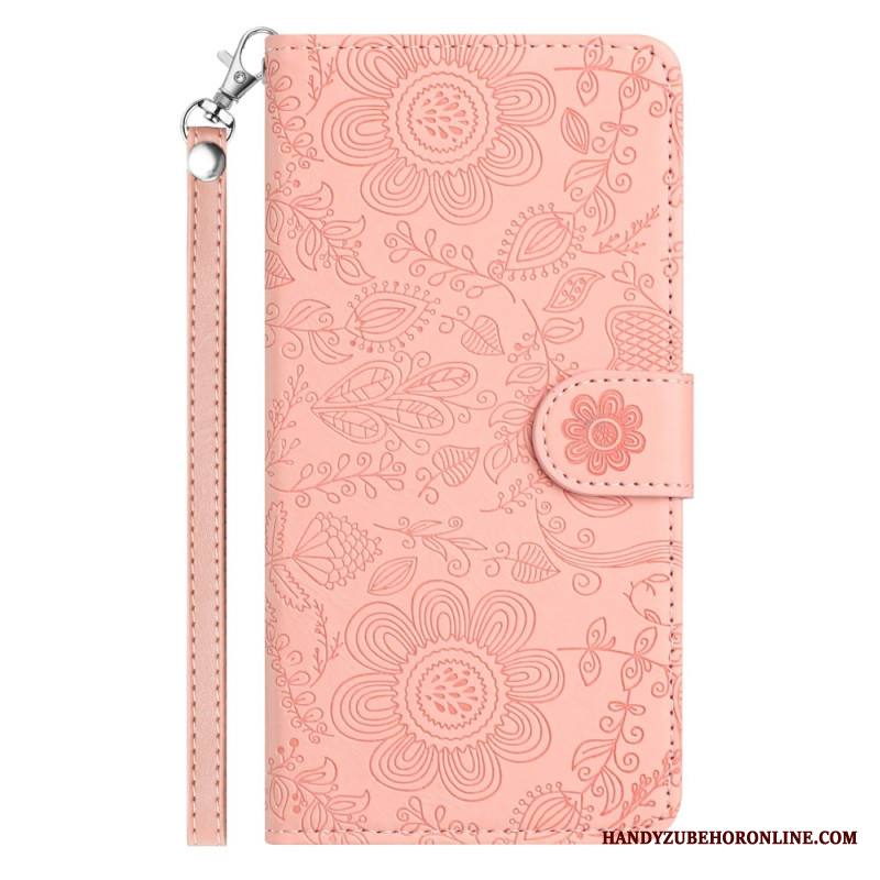 Kotelot Samsung Galaxy S25 Plus 5g Kukkakuvio Ja Hihna Suojakuori