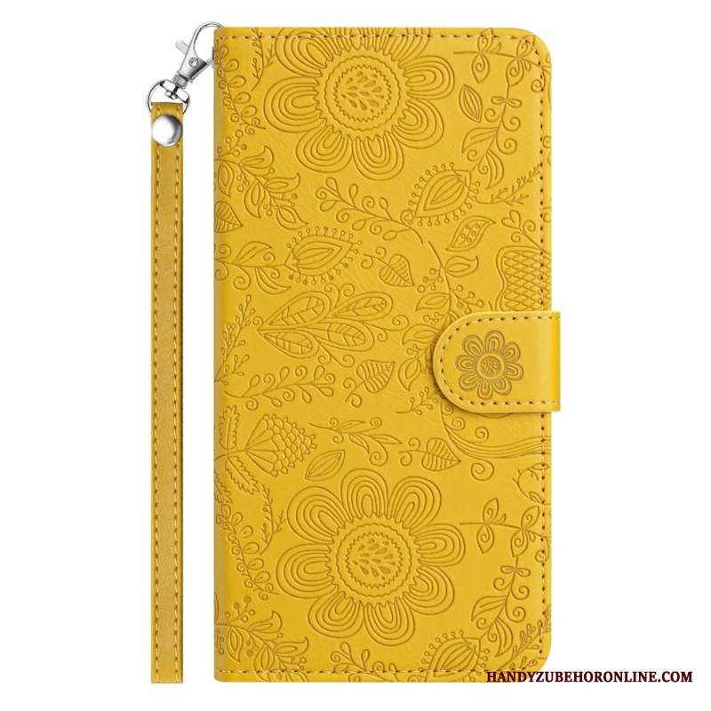 Kotelot Samsung Galaxy S25 Plus 5g Kukkakuvio Ja Hihna Suojakuori