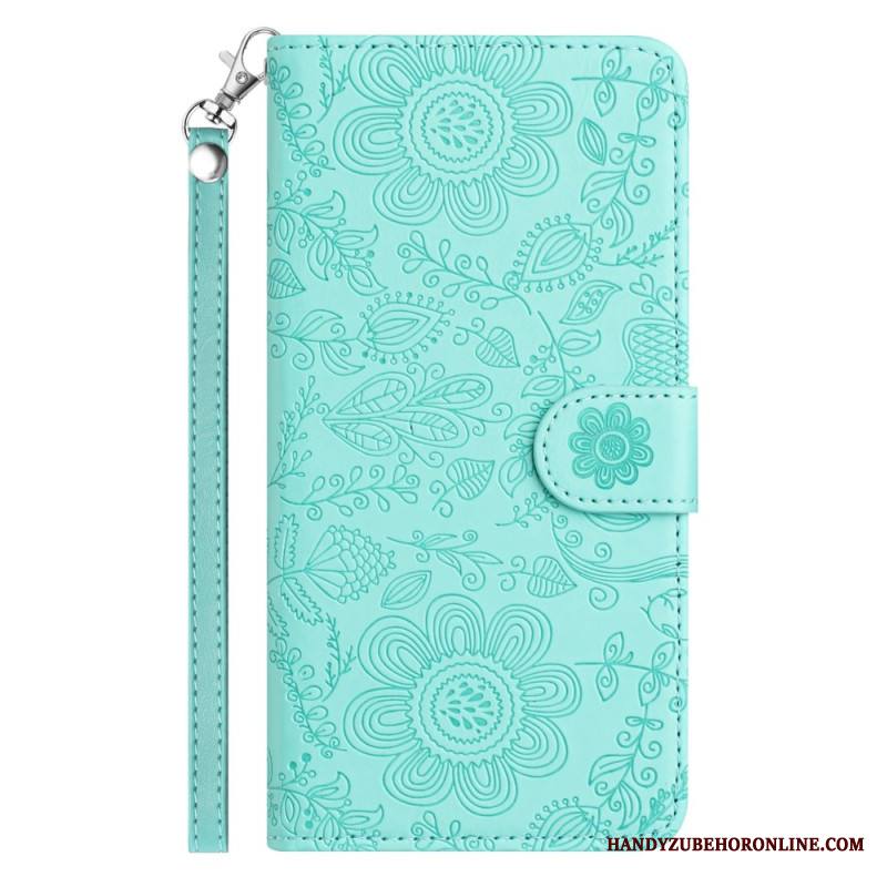 Kotelot Samsung Galaxy S25 Plus 5g Kukkakuvio Ja Hihna Suojakuori