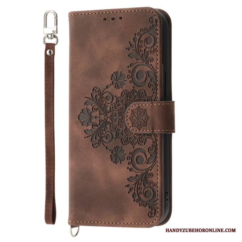 Kotelot Samsung Galaxy S25 Plus 5g Kukkakuvio Ja Hihnat