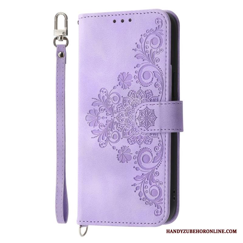 Kotelot Samsung Galaxy S25 Plus 5g Kukkakuvio Ja Hihnat