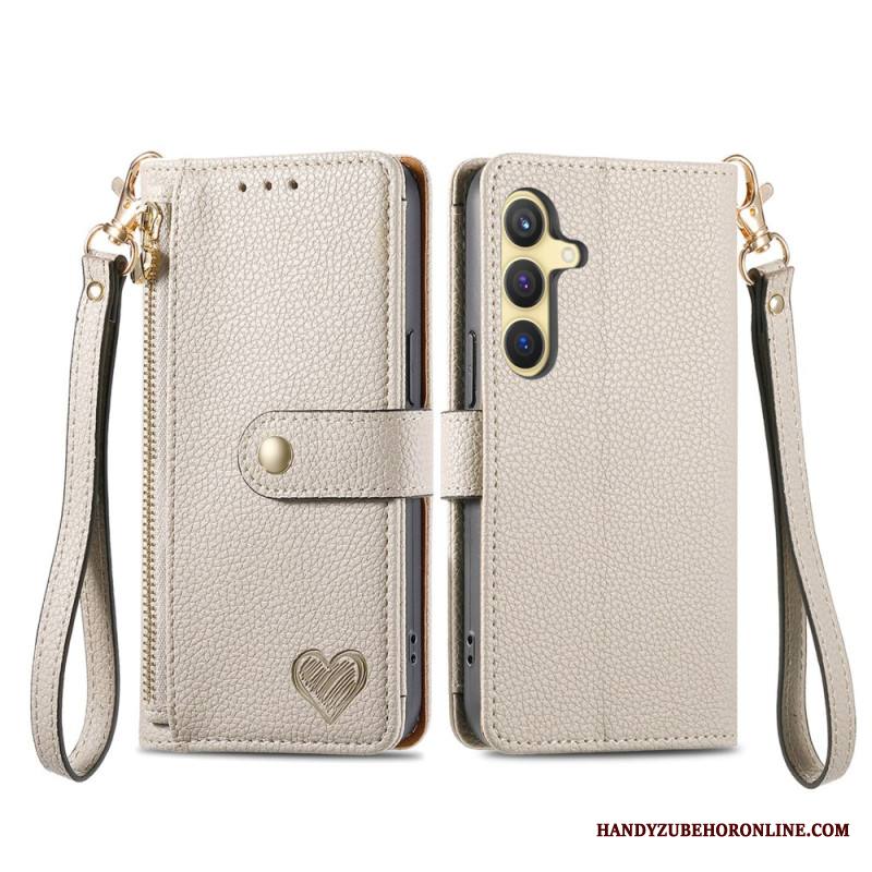 Kotelot Samsung Galaxy S25 Plus 5g Nahkalompakko Jossa Rfid-suojattu Vetoketjutasku Suojakuori