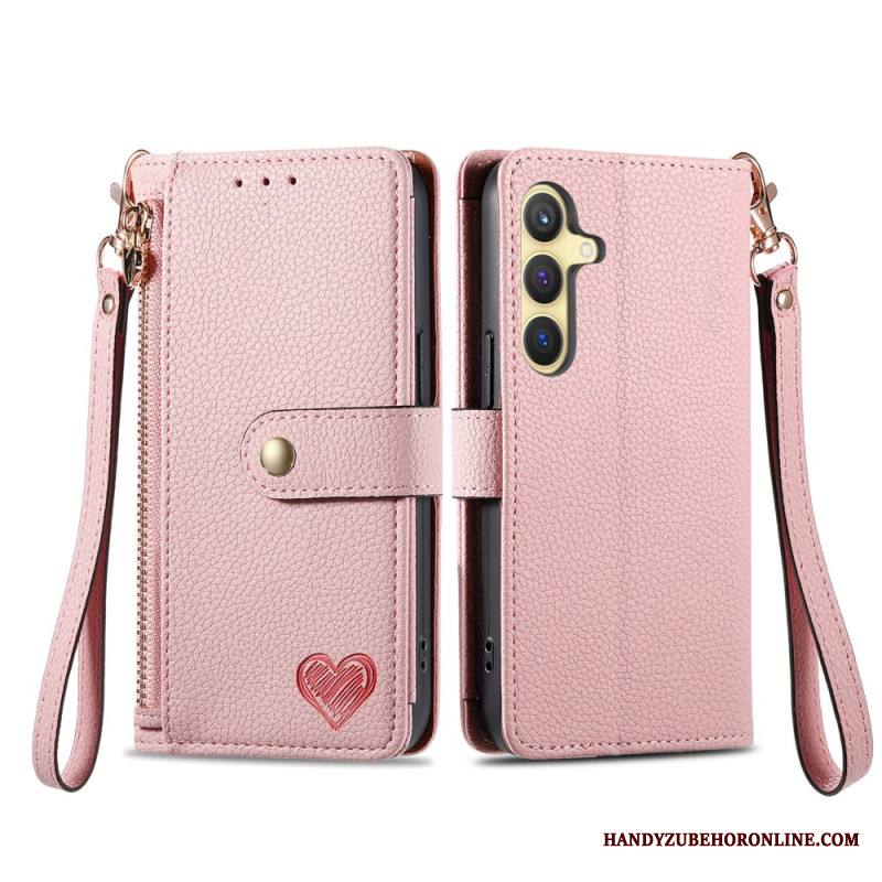 Kotelot Samsung Galaxy S25 Plus 5g Nahkalompakko Jossa Rfid-suojattu Vetoketjutasku Suojakuori