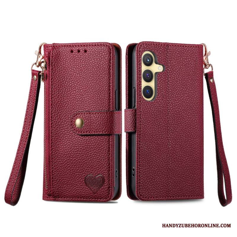 Kotelot Samsung Galaxy S25 Plus 5g Nahkalompakko Jossa Rfid-suojattu Vetoketjutasku Suojakuori