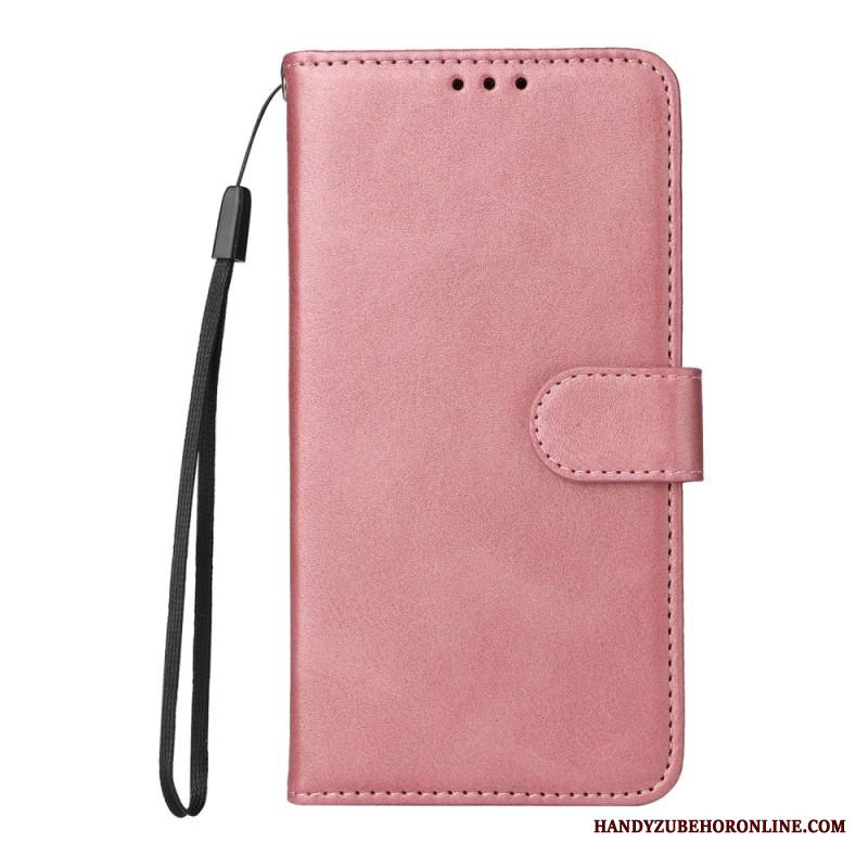 Kotelot Samsung Galaxy S25 Plus 5g Yksivärinen Tekonahka Ja Hihna Suojakuori