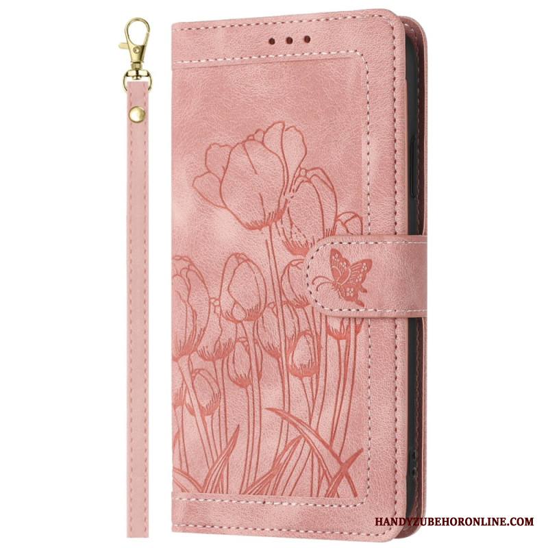 Kotelot Samsung Galaxy S26 5 Korttipaikan Kukkakuvioinen Lompakko