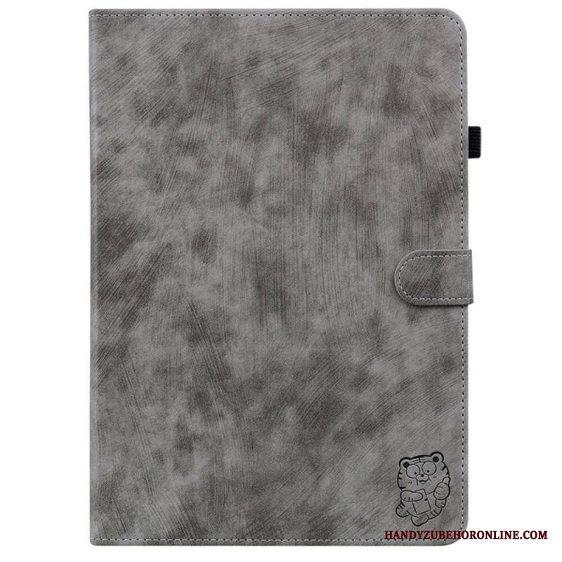 Kotelot Samsung Galaxy Tab S10 Plus Mokkanahkaefekti Pikku Tiikeri Suojakuori