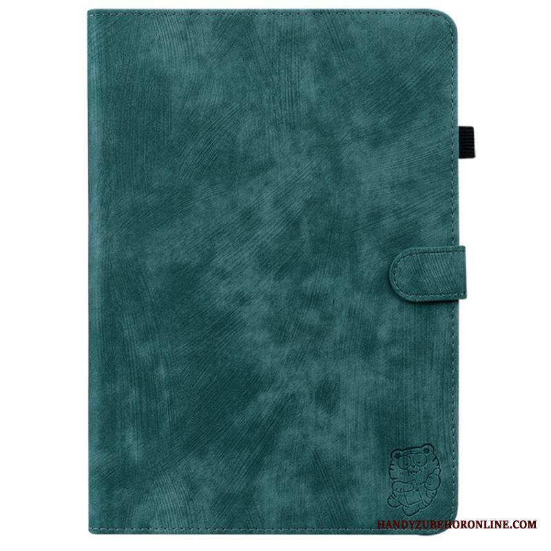 Kotelot Samsung Galaxy Tab S10 Plus Mokkanahkaefekti Pikku Tiikeri Suojakuori